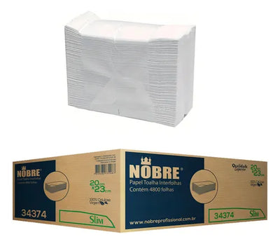 PAPEL TOA INTERF 2 DOBRAS 100% CEL 20CMx23CM COMFORT C/4800FLS NOBRE