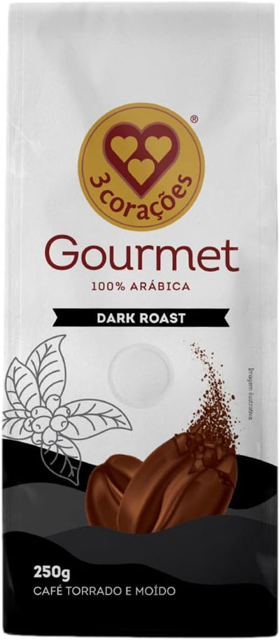 CAFE TORRADO E MOIDO 3 CORACOES GOURMET DARK 4 SOLDAS 250G