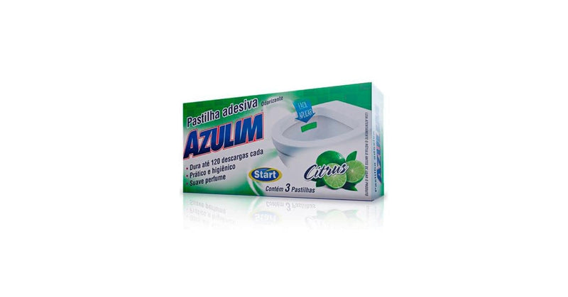 PASTILHA ADESIVA ODORIZANTE CITRUS C/ 03 UND AZULIM