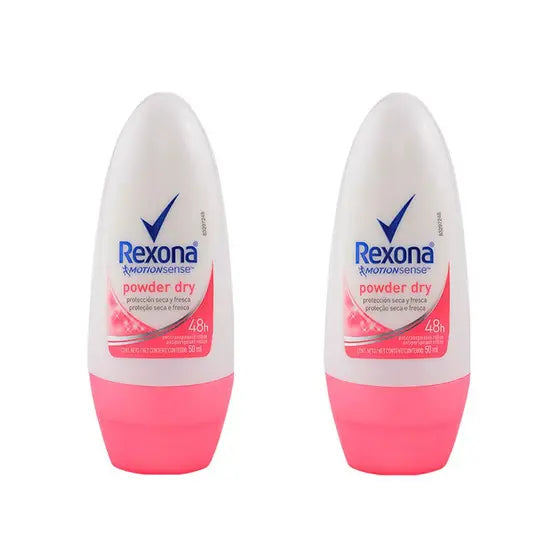 DESODORANTE ROLL-ON POWDER FEM KIT C/2 50ML REXONA