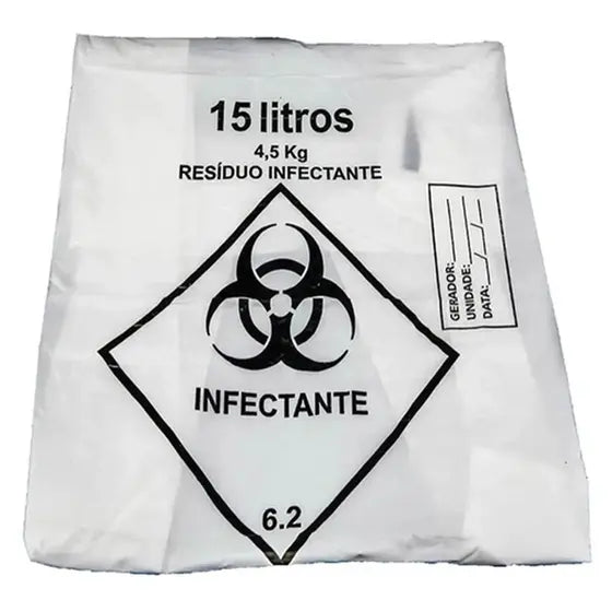 SACO LIXO 15L HOSPITALAR (INFECTANTE) C/100 - GOEDERT