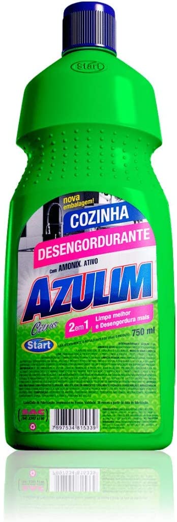 DESENGORDURANTE LIMPEZA PESADA AMONIX CITRUS 750ML AZULIM