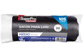SACO LIXO 105L PRETO MEDIO C/50 SUPER PRO