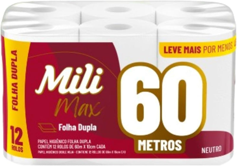 PAPEL HIG 60M F. DUPLA MILI 12 RLS
