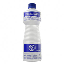 ALCOOL LIQUIDO CRISTAL ZEROBAC 46% 1L ASSEPTGEL