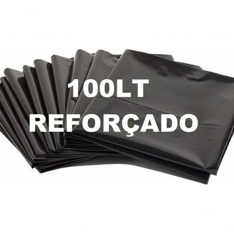 SACO LIXO 100L PRETO REFORÇADO C/100 ALMOFADA NEWCLEAN