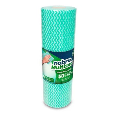 PANO MULTIUSO SLIM (ROLO C/ 28CM X 25M PICOTADO APROX. 50CM) BRANCO - NOBRE