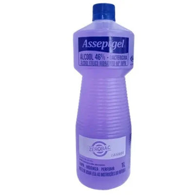 ALCOOL LIQUIDO 46% DESINFETANTE LAVANDA ZEROBAC 1L ASSEPTGEL