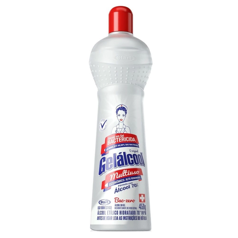 ALCOOL EM GEL BAC-ZERO 70º INPM GELALCOOL 470G