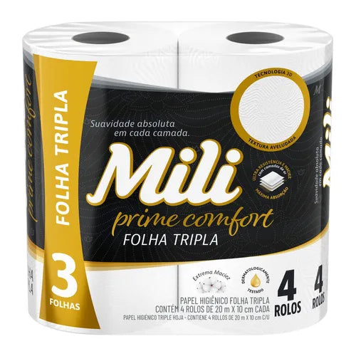 PAPEL HIG 20M F. TRIPLA PRIME COMFORT MILI 4 RLS