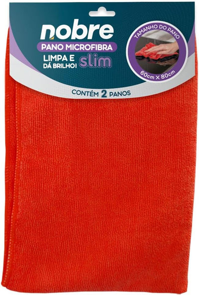PANO MICROFIBRA 60X80 VERMELHO SLIM NOBRE