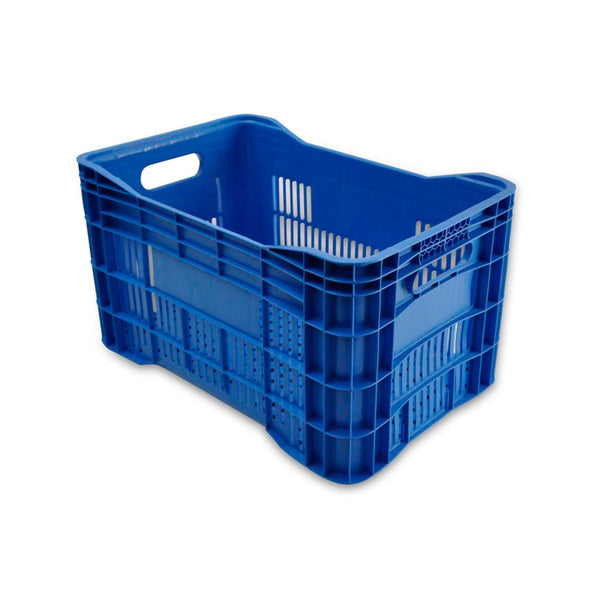 CAIXA PLASTICA VAZADA AZUL 54X36X30 UNIDADE