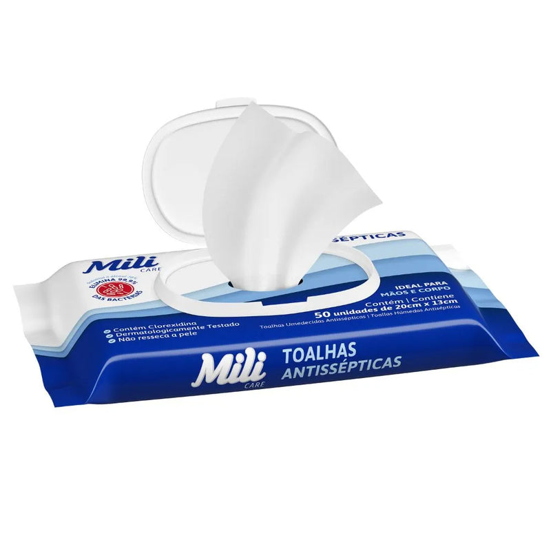 LENÇO UMIDECIDO CARE ANTISEPTICO 70% 20X13CM 50UN MILI