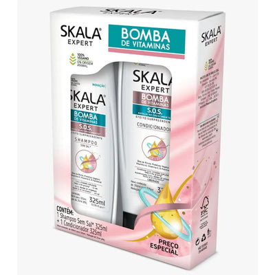 KIT SHAMPOO/CONDICIONADOR BOMBA DE VITAMINAS 325ML SKALA
