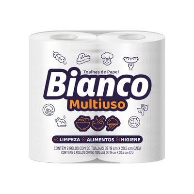 TOA DE PAPEL MULTIUSO 2X50 100 FOLHAS BIANCO