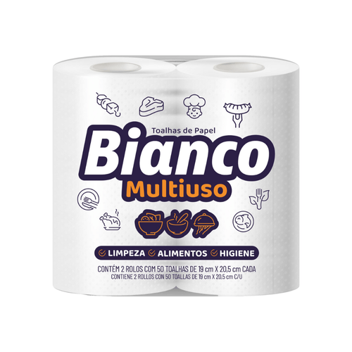 TOA DE PAPEL MULTIUSO 2X50 100 FOLHAS BIANCO