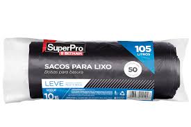 SACO LIXO 105L PRETO LEVE C/50 SUPER PRO