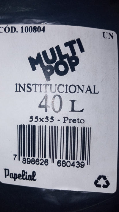 SACO LIXO 40L PRETO PESADO PAPELIAL M2