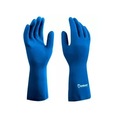 LUVA LATEX AZUL FORRADA  GG(10) IMBAT