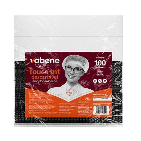 TOUCA DESCARTAVEL TNT SANFONADO PRETA C/100 VABENE
