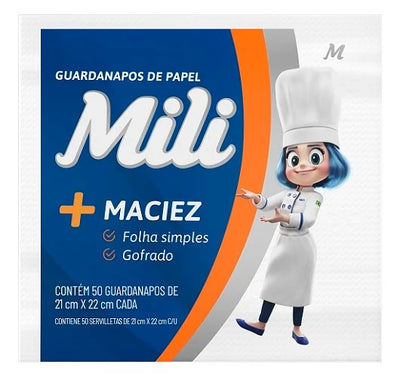 GUARDANAPO FS 21X22CM 50 FLHS MILI