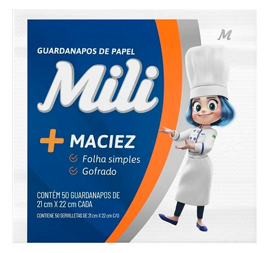 GUARDANAPO FS 21X22CM 50 FLHS MILI