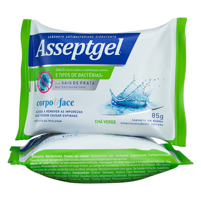 SABONETE ANTIBAC CHA VERDE 85G ASSEPTGEL