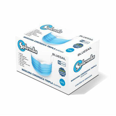 MASCARA CIRURGICA TRIPLA TNT AZUL 50UN SPLENDA BLUESAL