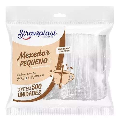 MEXEDOR P/CAFE EXPRESSO 07CM C/500 STRAWPLAST