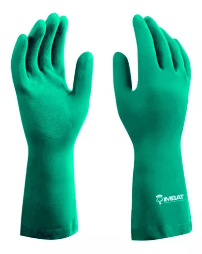 LUVA LATEX VERDE FORRADA  P(7) IMBAT